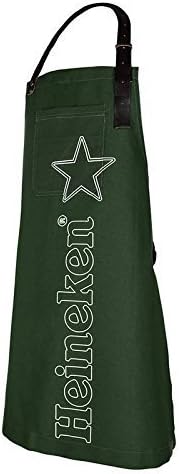 Heineken Stylish Denim BBQ/Cooking Apron Logos - Dark Green