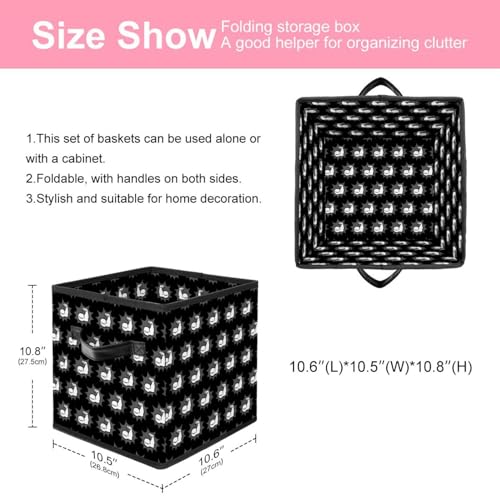 Cube de rangement pliable avec poignées solides pour jouets