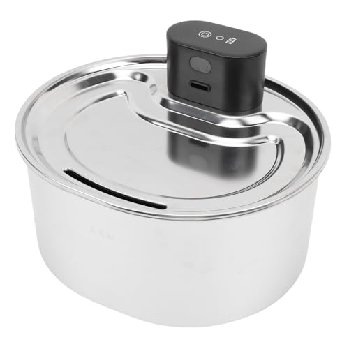 Fuente de agua inalámbrica para gatos y perros 3.2 L acero inoxidable miniatura 4