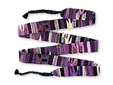 Embroidered Belt, Purple Multi Color, Hat Band, Wrap Around Belts, Handmade in Guatemala 45 x 1.12 I