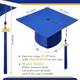 Berlune 48 Pcs Child Size 2026 Preschool Grad Caps Bulk Kindergarten Graduation Cap Grad Hats with Metal 2026 Tassel for Preschool (Blue)