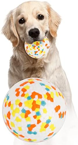 Dog Ball Toys,Indestructible Dog Toys Balls,High Bounce Rubber Dog Balls,Durable Solid Interactive Ball,Resistant Teeth Training Dog Toys,for Small Medium Large Dog Puppy Water Jumping Fetch Play Toys