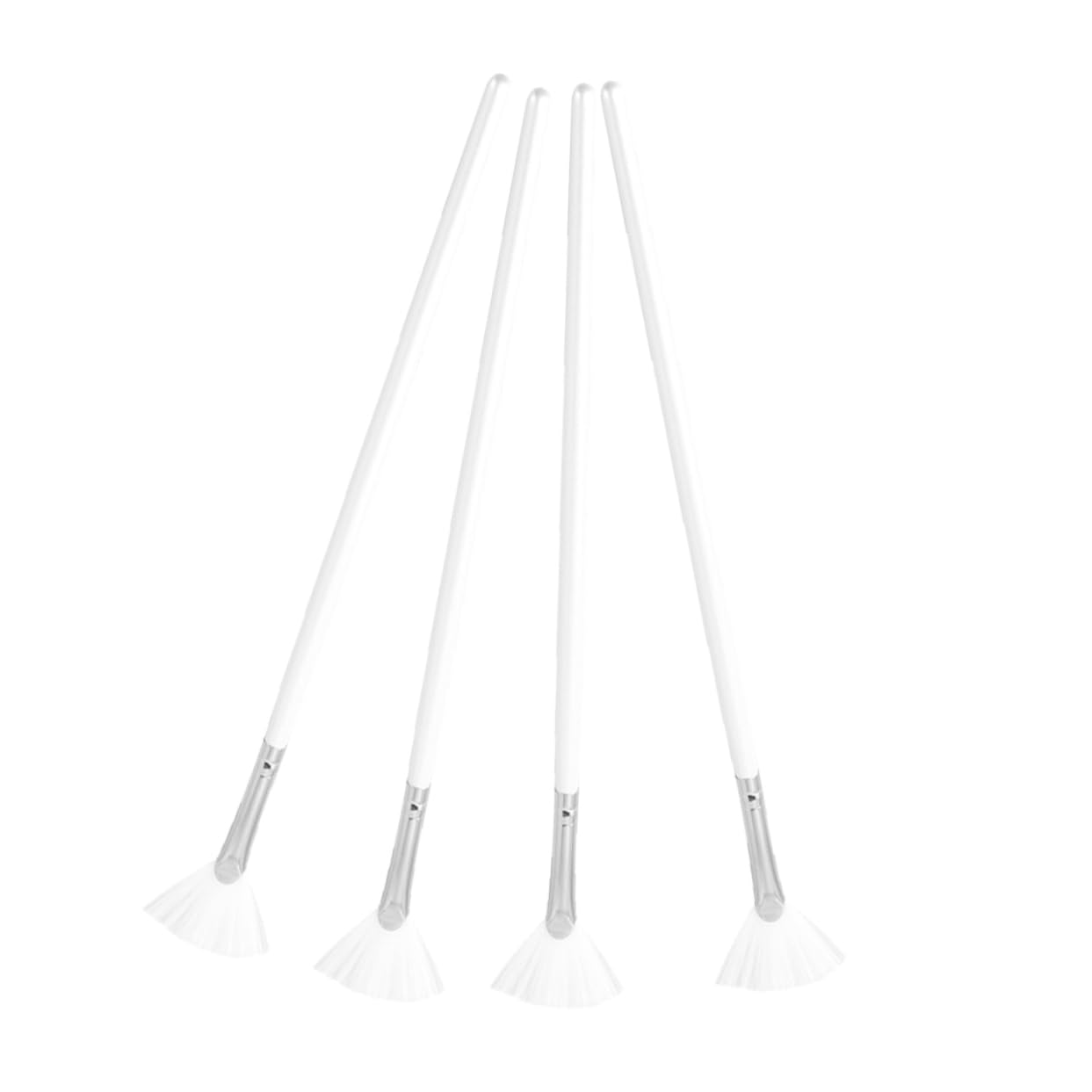 4pcs Facial Brush Fan Brushes for Facials Long Handle Mask Applicator Skincare Tools for Makeup