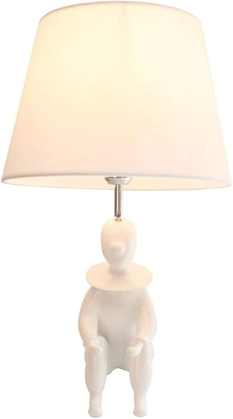 Amazon Co Jp テーブルランプ卓上スタンドテーブルランプ 創造的な装飾的なテーブルランプ かわいいled樹脂ピエロベッドサイド テーブルランプ子供部屋デスクランプ寝室照明器具 テーブルランプ Color White ホーム キッチン