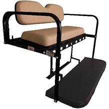 GTW MACH3 Golf Cart Rear Seat Kit with Steel Frame, Buff Cushions