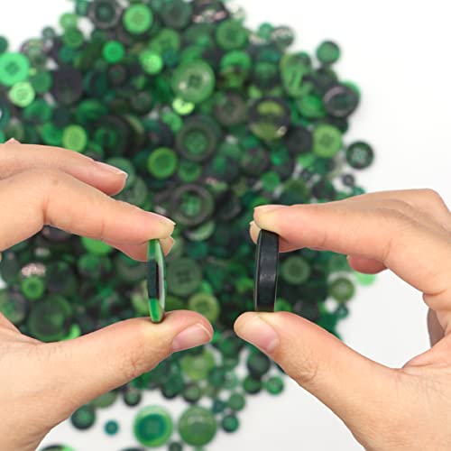Wepetyo 660 Pcs Resin Buttons Assorted Sizes 2 And 4 Holes Round Craft Buttons For Adult Sewing,Kids Manual Button Painting,Diy Crafts(Green) #TOP1