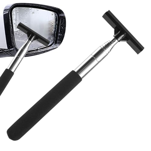 Dubbulon Essuie-Glace Pour Rétroviseur De Voiture - Manche Télescopique Nettoyant - Accessoires De Nettoyage Pour Vitres De Camping-Car