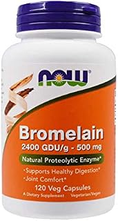 NOW Supplements, Bromelain (Natural Proteolytic Enzyme) 2,400 GDU/g - 500 mg, Natural Proteolytic