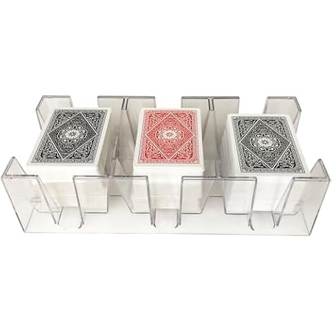Yuanhe 9 Deck Clear Canasta Playing Card Tray Cover