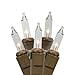 Vickerman W4B0501 Brown Wire Christmas Light String - 50 Clear Lights