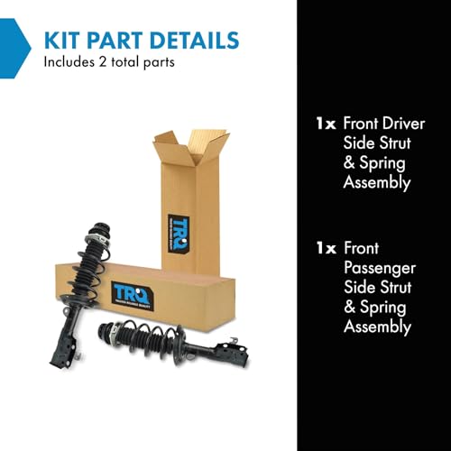 Image of TRQ Front Driver and Passenger Side Strut and Spring Assembly Set | For 09-14 Honda Fit