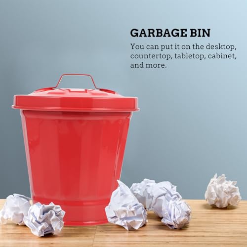 Mini caneca roja con tapa para escritorio miniatura 5