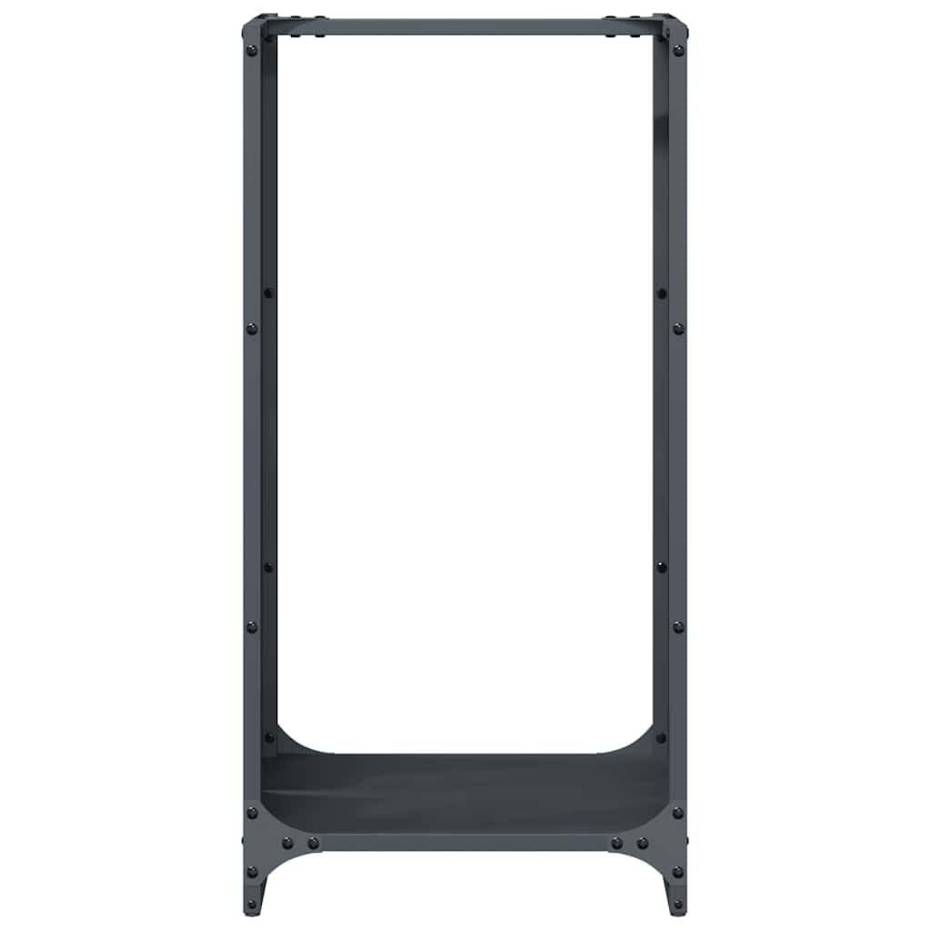 Regał na drewno kominkowe, antracyt, 40 x 30 x 80 cm, ze stali walcowanej na zimno – stabilny stojak na drewno opałowe o dużej pojemności na suche drewno opałowe, idealny jako regał na drewno