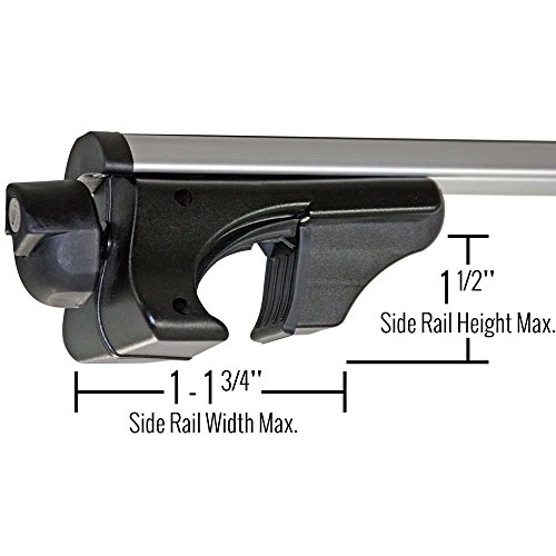 Apex Side Rail Mounted Aluminum Roof Cross Bars - Universal up to 50" - Thumbnail 3