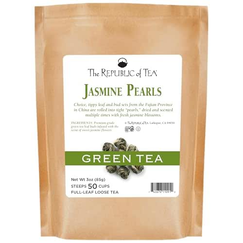 The Republic of Tea Jasmine Pearls Full-Leaf Loose Green Tea