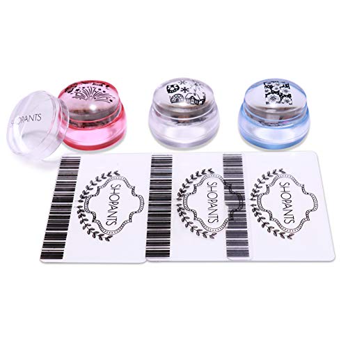 Shopants 3Pcs Xl French Tip Nail Stamper Kit Clear Transparent Soft Stamper And Scraper Set Silicone Nail Art Printer Manicure Tool With Lids #TOP15