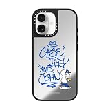 CASETiFY ミラー iPhone 17 ケース [鏡面(スマホカバー) / MagSafe対応/指紋防止] - CASETiFY AND JOHN (graffiti) - シルバー (ブラックバンパー)