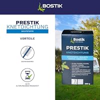 BOSTIK Prestik Knetdichtmasse, Grau, lösemittelfrei, schwindfrei, 250 g – Ansicht 3