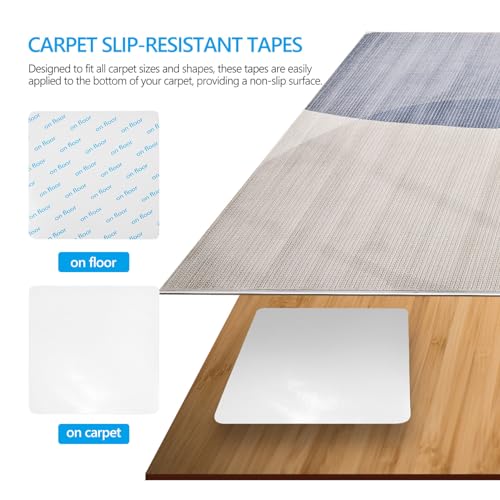 KALLORY 16 peças de prendedores de tapete, tapetes laváveis antiderrapantes tapetes de área antiderr