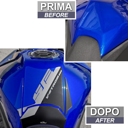Anti-Éraflures Autocollant Moto Suzuki V-Strom 800 SE Protection Réservoir Bleu 3D - 3