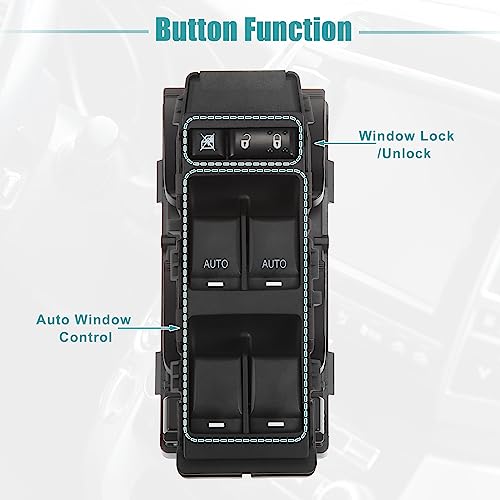 Acropix Front Left Driver Side Master Power Window Switch Fit For Dodge Magnum - Pack Of 1 Black #TOP2