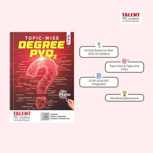 Image of Talent Academy Kerala PSC Degree Level Topic Wise PYQ 2026 Book New SCERT & NCERT Syllabus Integration