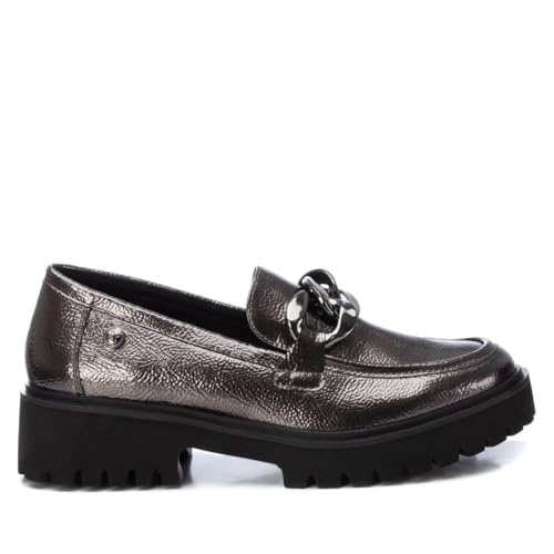XTI - Mocasines Mujer Plomo - Calzado Cómodo y Versátil - Moda Casual - Modelo 14320502 (Talla 38)