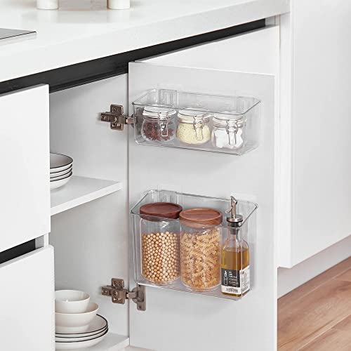 Vacane Plastic Over Cabinet Door Organizer, Adhesive Mount Storage Organizer Container Makeup Organizer Hanging Basket Bins For Craft Room, Pantry, Office, Space Saving Holder For Kitchen Bags-Xl #TOP1