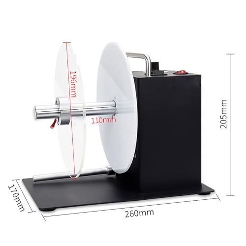 Máquina rebobinadora de etiquetas con deflector lateral y rollo de 196 mm de diámetro 7