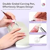 Saviland Color Master Series Instant Styling Non-Sticky Satin Carving Modeling Gel (15 g) + Double Ended Carving Pen Set