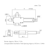 Mini Siłownik Liniowy Elektryczny 30mm 24V Wodoodporny IP65 Do Automatyki Przemysłowej Projektów DIY Mebli Inteligentnych Łóżko Regulowane