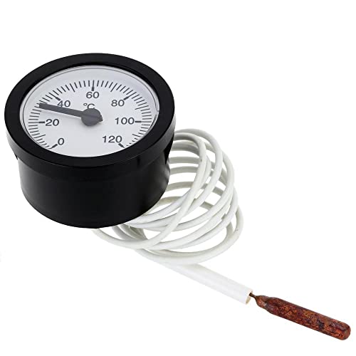 MagiDeal 0 120 °C Fernthermometer Zeigerthermometer Einbau Thermometer Anlegethermometer