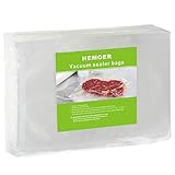 8×12 Inch Vacuum Sealer Bags for Food, HEMOER Pre-Cut Design Heavy Duty Fresh Saver Food Storage Bags BPA FREE, Reusable for Kitchen, Supermarket and Restaurant (100Pcs)