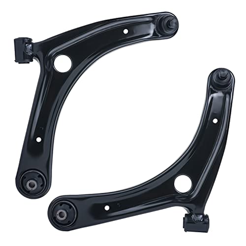 Image of Detroit Axle - Front 8pc Control Arms Kit for 2007-2017 Jeep Patriot Compass Dodge Caliber 2 Lower Control Arms 4 Outer Inner Tie Rods 2 Boots 2008 2009 2010 2011 2012 2013 2014 2015 2016 Replacement
