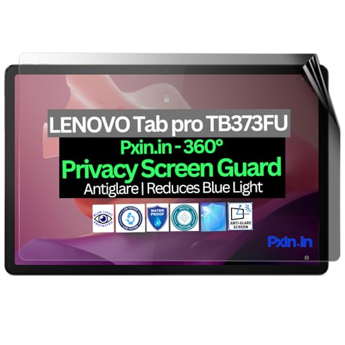 Image of Pxin Tablet Privacy Guard compatible with LENOVO Tab pro TB373FU | Screen protector | Anti-Glare | Blue light filter | 360 degree Anti Spy | Eye Protection