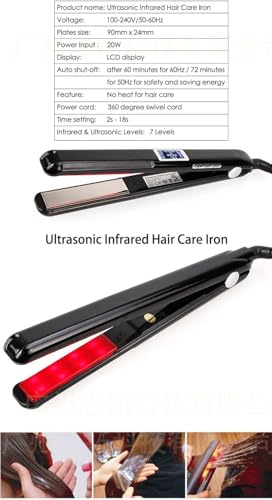 Plancha de cabello ultrasónica con pantalla LED miniatura 6