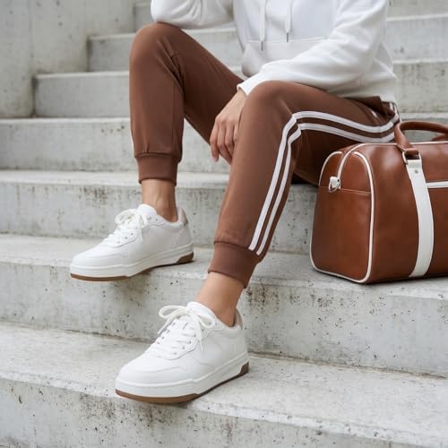 Image of CUSHIONAIRE Serve Casual Walking Sneakers for Women, Lace Up Tennis Shoes with Memory Foam and Gum Rubber Sole, Wide Width Available