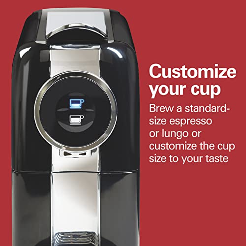 Hamilton Beach Espresso Machine, Compatible with Nespresso Pods, Single Serve Coffee Maker, Powerful Italian 19 Bar Pump, 22 oz. Water Reservoir, Custom Cup Size, Holds 13 Capsules, Black (40726) by Hamilton Beach - Image 3
