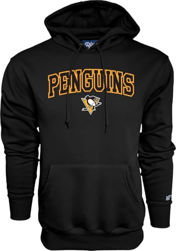 Blue 84 Pittsburgh Penguins NHL Officially Licensed Hooded Sweatshirt Arch Over, Small Team Color