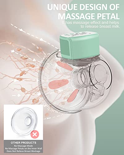 Double Wearable Breast Pump Breastfeeding, Hands Free Portable Breast Pump With 3 Modes & 9 Levels Electric Breast Pump With Lcd Screen, No Leakage, Low Noise & Painless, 2 Pack #TOP1