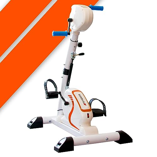 Bonplus BP Vélo D'appartement à Pédales, Pédalier Électrique pour Bras et Jambes, Mini-Vélo Double, 12 Niveaux de Vitesse, 12 Programmes, Pédales...