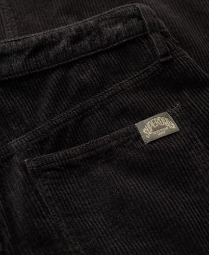 Superdry Para Mujer. W7011108A PantalóN De Pana De Talle Medio Y Pernera Ancha Negro (26/30), Casual, AlgodóN - 4