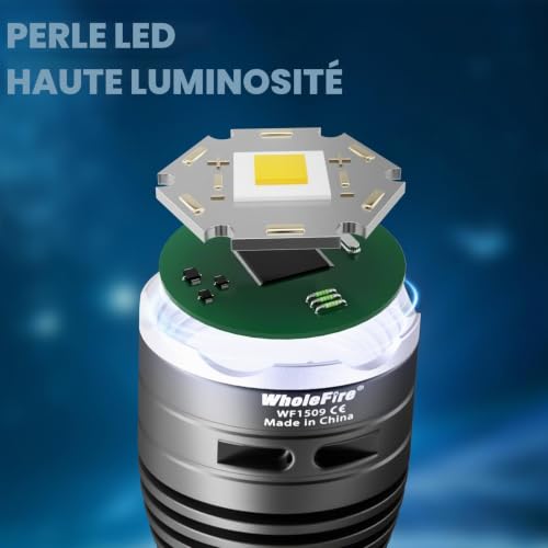 WholeFire Lampe de Plongée Sous-Marine, Lampe Torche de Plongée LED – vue 8