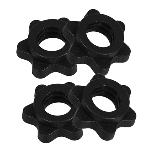 STOBAZA Barbell Fixing Nut Kit 4pcs Self-Locking Barbell Lock Collars Universal Dumbbell Locking Nut for Weight Lifting