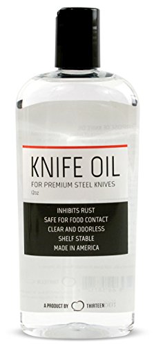 Comparison: Best Oil For Kitchen Knives 8 Thirteen Chefs Knife and Honing Oil 12oz - Food Safe, Protects Carbon Steel Knives, Sharpening Stone Ready, Made for Chefs