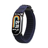 kwmobile Fascia compatibile con Xiaomi Mi Band 10 / Mi Band 9/8 - Cinturino Smart-Watch Fitness-Tracker Nylon blu scuro ca.