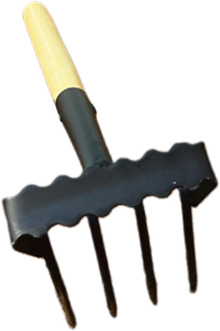 BESPORTBLE Hand Shrub Rake Compact Garden Tool for Weeding Digging Loosening Soil Lightweight Rake for Home Hiking Use Sturdy Design for Easy Handling and Practicality