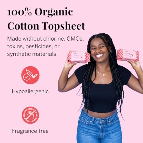 Image of Pixie Organic Cotton Panty Liners for Women - Regular Wrapped Pantiliners - Light Absorbency & Ultra-Thin - Leak-Proof, Hypoallergenic & Unscented for Feminine Care - Compostable - 44 Count