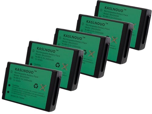 KASLNOUO 5-Pack BA225000 Replacement Battery for HBC Radiomatic eco Linus 6 Spectrum 1 Spectrum A technos 1 BA225030 BA205030 BA225031 FuB05AA BA225001 NI-MH Battery (2000mAh 6V)