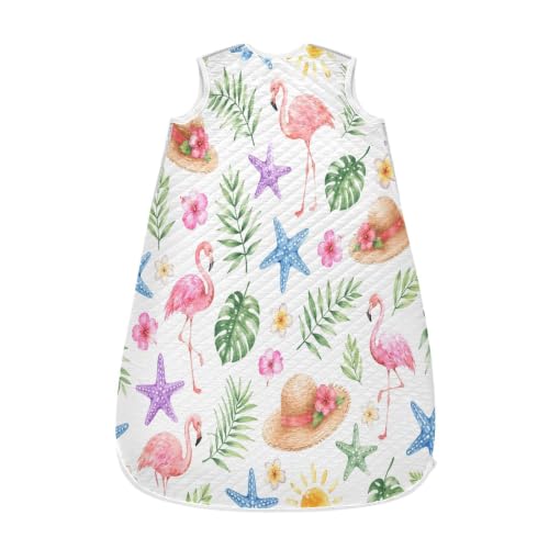 Kigai Flamingo Baby Sleep Sack Wearable Blanket Sleeping Bag 2-Way Zipper Soft Swaddle Transition Sack